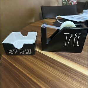 Rae Dunn tape dispenser & notes to self post it notes